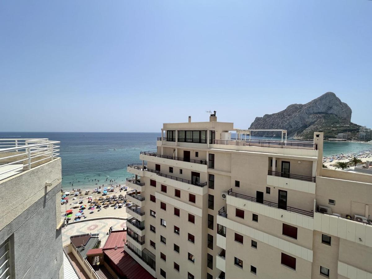 Primera Linea Con Piscina En Calpe Exterior foto